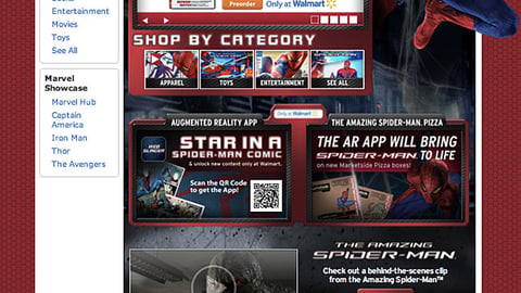 Walmart 'Amazing Spider-Man' Microsite
