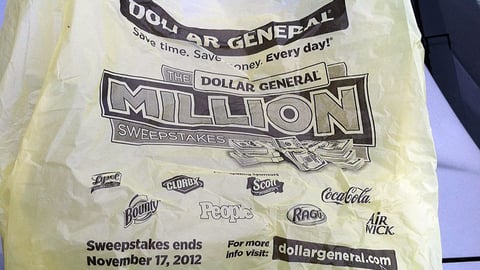 Dollar General 'Million Sweepstakes' Bag