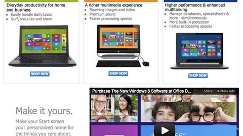 OfficeDepot.com Windows 8 Page