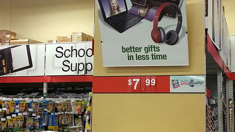 Office Depot 'Wow Gifts Now' Paper Towel Endcap