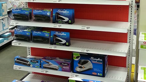 Office Depot Swingline 'Stapler Ornament' Incentive Endcap