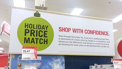 Target 'Holiday Price Match' Endcap Header