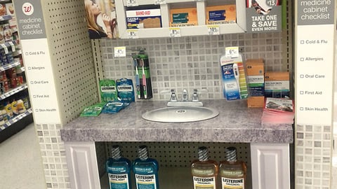 J&J Walgreens 'Medicine Cabinet' Endcap