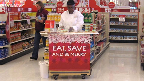 Target 'Eat, Save and Be Merry' Sampling Station