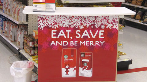 Target Starbucks 'Eat, Save and Be Merry' Sampling Station