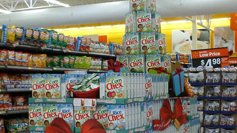 Chex Walmart Holiday Pallet Display