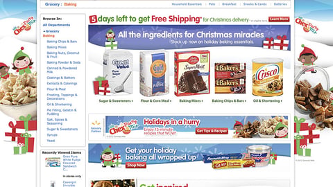 Walmart.com Chex Holiday Background Skin