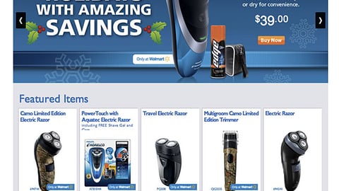 Norelco Walmart.com Brand Page