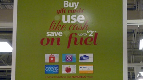 Kroger 'Buy Use Save' Ceiling Sign
