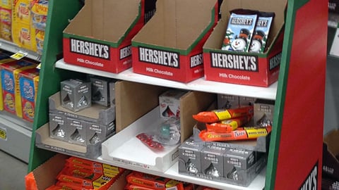 Hershey's 'Stocking Stuffers' Shipper