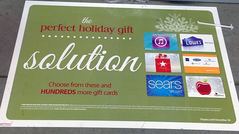 Kroger 'Perfect Holiday Gift' Floor Cling