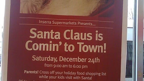 ShopRite 'Santa Claus' Window Poster