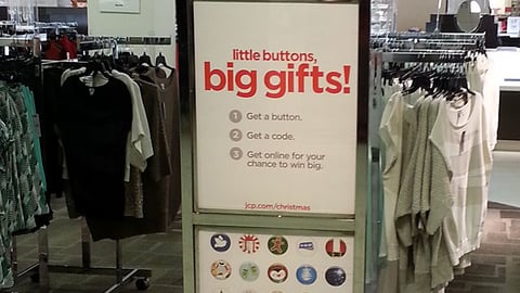 JCPenney 'Big Gifts' Stanchion Sign