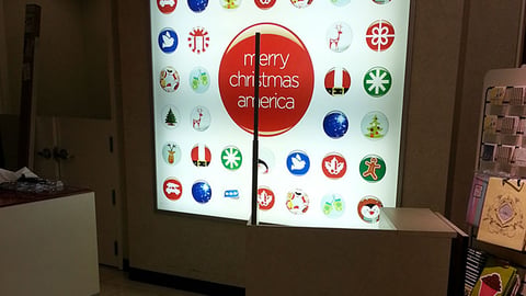 JCPenney 'Merry Christmas, America' Translite Wall Sign