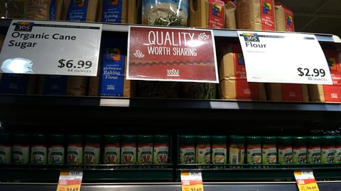 Whole Foods 'Quality Worth Sharing' Shelf Sign