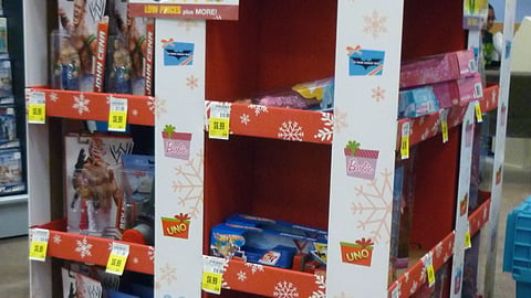 Mattel Holiday Pallet Display