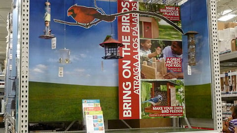 Lowe's 'Creative Ideas' Birds Endcap