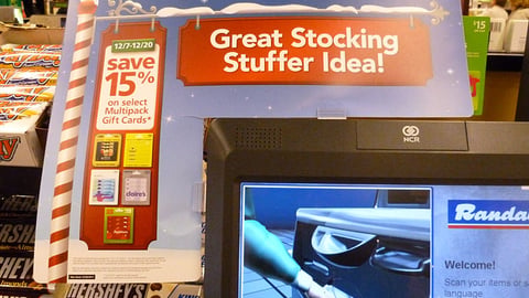 Safeway 'Great Stocking Stuffer' Checkout Sign