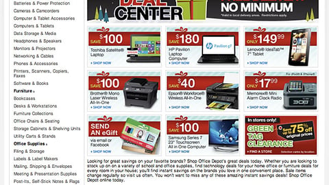 OfficeDepot.com 'Holiday Deal Center'