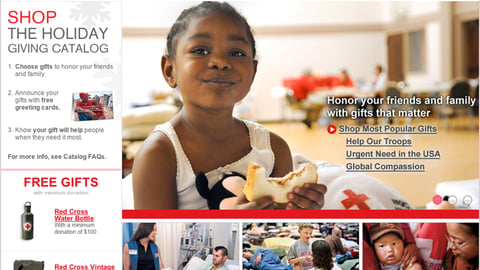 American Red Cross 'Holiday Giving Catalog' Microsite