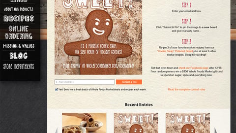 Whole Foods 'Cookie Swap' Page