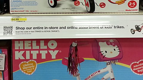 Target 'Kids' Trikes' Shelf Sign