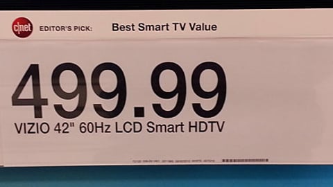 Target CNET 'Best Smart TV Value' Price Label