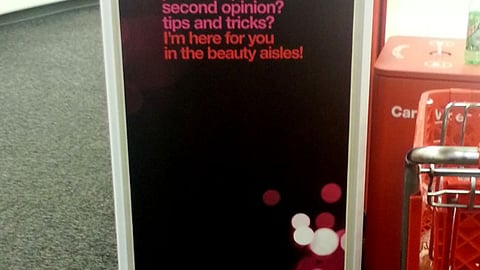 Target 'Beauty Concierge' Stanchion Sign