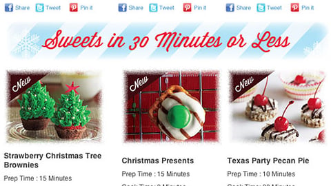 H-E-B 'Holiday Meal Pin to Win' Email