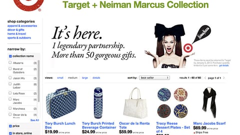 Target Neiman Marcus E-Commerse Shop
