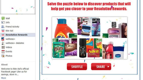 Rite Aid 'Resolution Rewards' Facebook Page