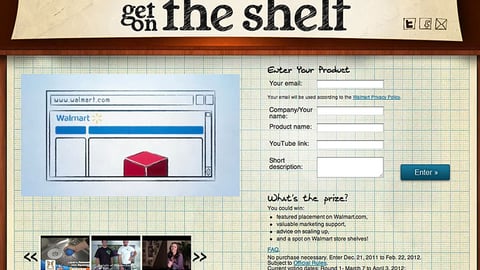 Walmart 'Get on the Shelf' Website