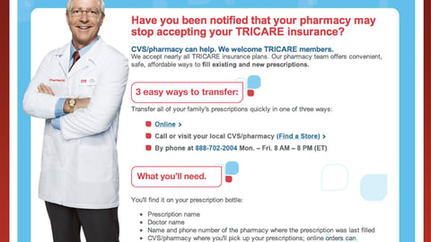 CVS Tricare Webpage