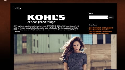 '¡Q'Viva! The Chosen' Kohl's Webpage
