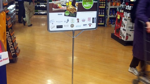 Jewel-Osco 'Game On' Stanchion Sign
