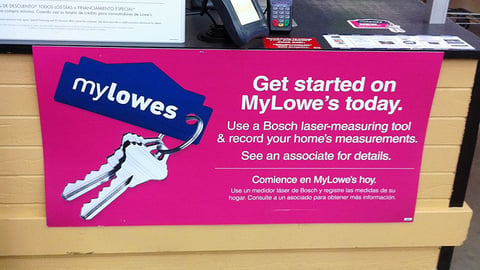 Lowe's 'MyLowes' Sign