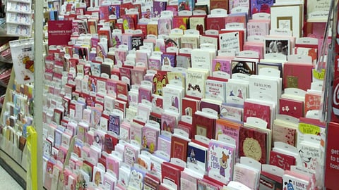 ShopRite 'Valentine's Day' Greeting Card Merchandising