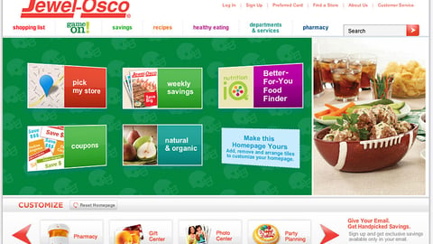 Jewel-Osco 'Game On' Home Page Ads