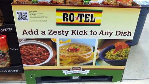 Ro-Tel Sam's Club 'Game Day Central' Pallet Display