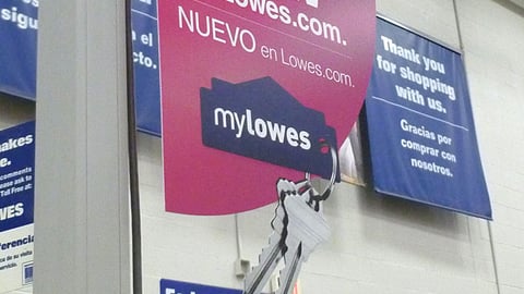 Lowe's 'MyLowes' Checkout Sign