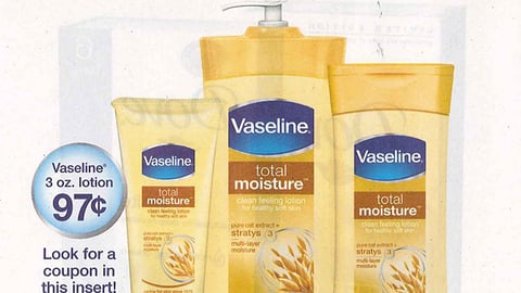 Vaseline Total Moisture Walmart FSI