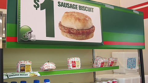 7-Eleven 'Sausage Biscuit' In-Line Header