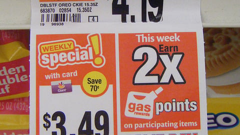 Giant-Landover 'Game Day Savings' Price Label