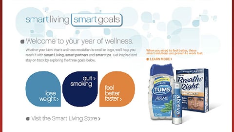 CVS.com GlaxoSmithKline 'Smart Living' Page