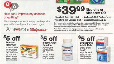 Walgreens 'Stop Smoking' FSI