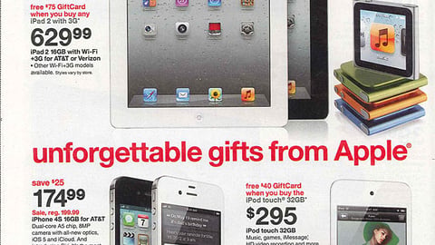 Target 'Unforgettable Gifts from Apple' Feature