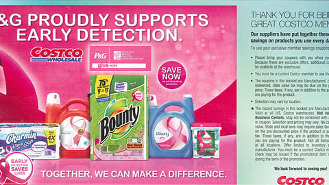 Costco P&G 'Early Detection' Member Mailer Ad