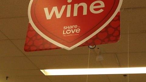 Walgreens 'Wine' Valentine's Day Ceiling Sign