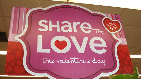 Walgreens 'Share the Love' Ceiling Sign