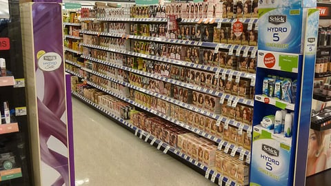 Schick Walgreens Aisle Archway